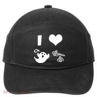I Heart Boo Beez 7-Panel Snapback Hat