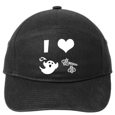 I Heart Boo Beez 7-Panel Snapback Hat