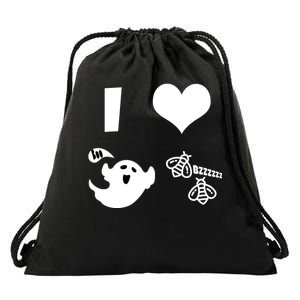 I Heart Boo Beez Drawstring Bag