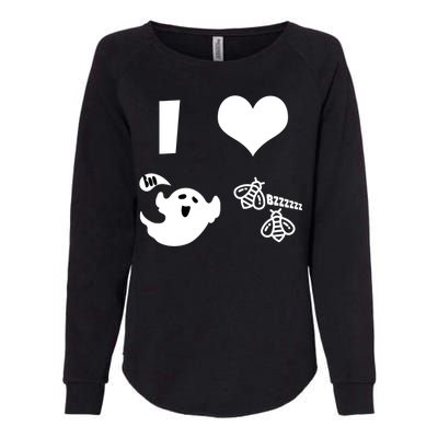 I Heart Boo Beez Womens California Wash Sweatshirt