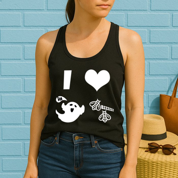 I Heart Boo Beez Womens Tank Top