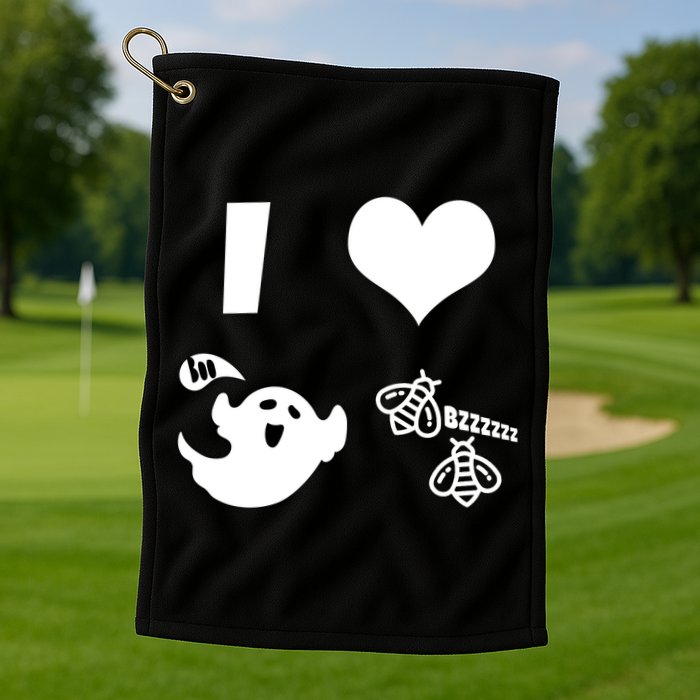 I Heart Boo Beez Golf Towel