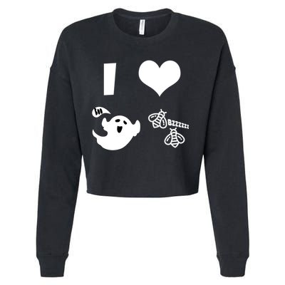 I Heart Boo Beez Cropped Pullover Crew