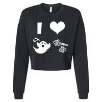 I Heart Boo Beez Cropped Pullover Crew