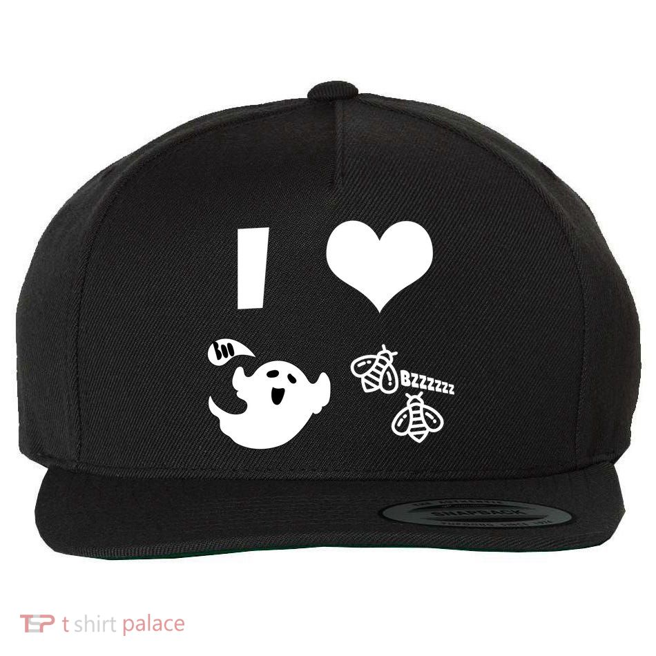 I Heart Boo Beez Wool Snapback Cap
