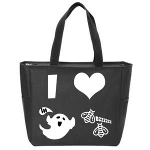 I Heart Boo Beez Zip Tote Bag