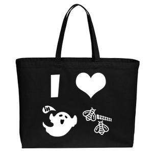 I Heart Boo Beez Cotton Canvas Jumbo Tote