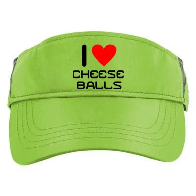 I Heart Cheese Balls Adult Drive Performance Visor