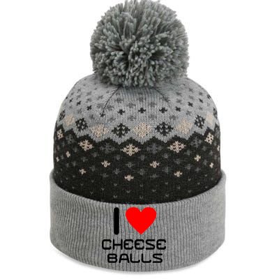 I Heart Cheese Balls The Baniff Cuffed Pom Beanie