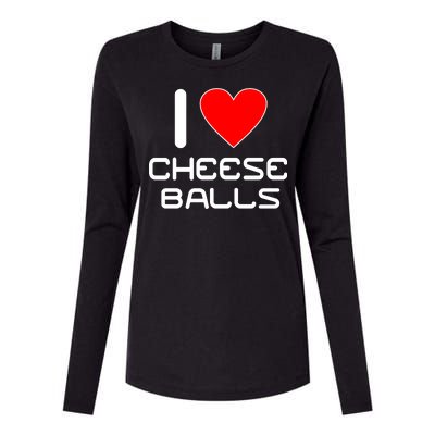 I Heart Cheese Balls Womens Cotton Relaxed Long Sleeve T-Shirt