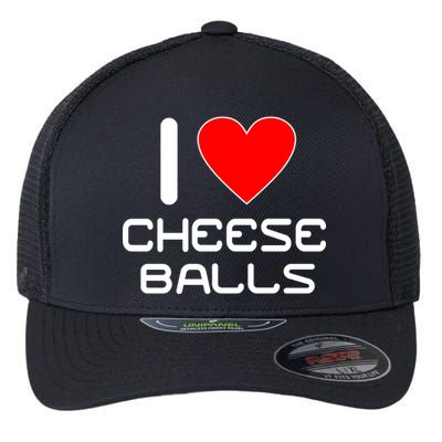 I Heart Cheese Balls Flexfit Unipanel Trucker Cap