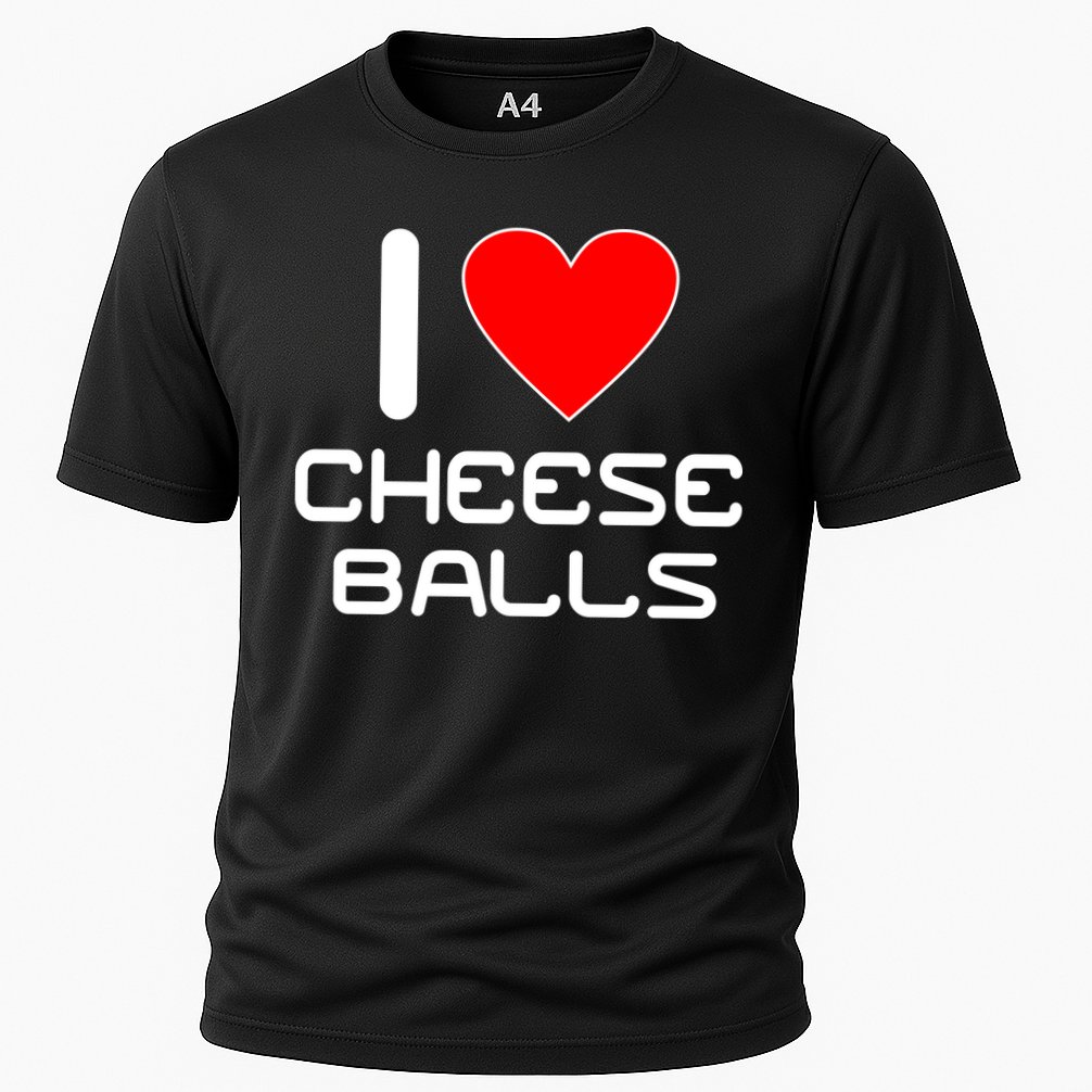 I Heart Cheese Balls Cooling Performance Crew T-Shirt