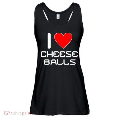 I Heart Cheese Balls Ladies Essential Flowy Tank