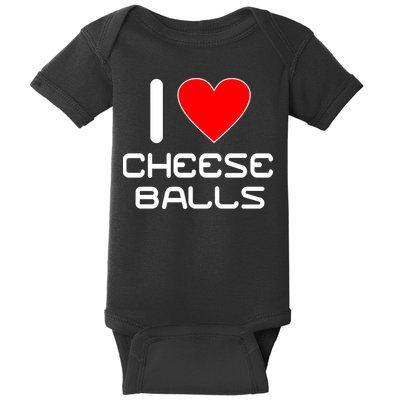 I Heart Cheese Balls Baby Bodysuit