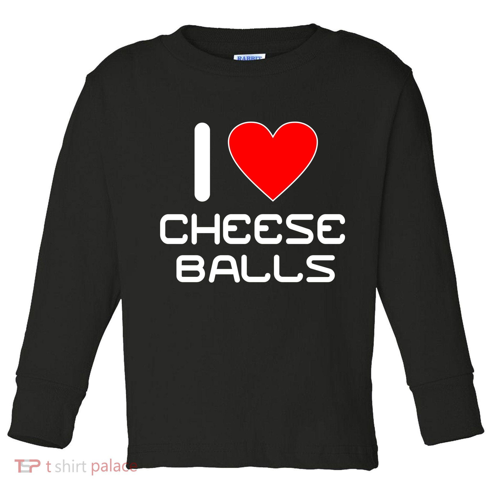 I Heart Cheese Balls Toddler Long Sleeve Shirt