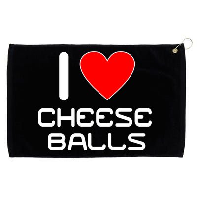 I Heart Cheese Balls Grommeted Golf Towel