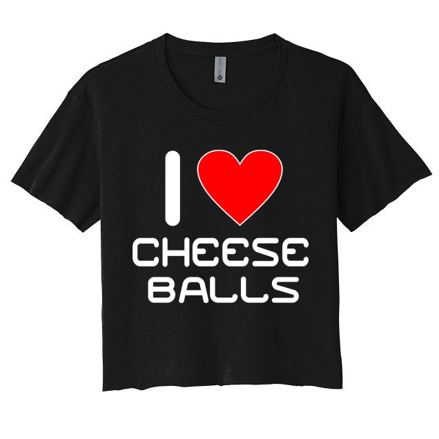I Heart Cheese Balls Crop Top