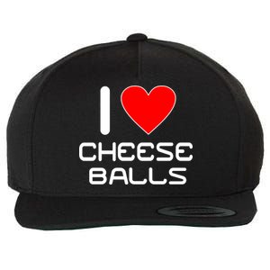 I Heart Cheese Balls Wool Snapback Cap