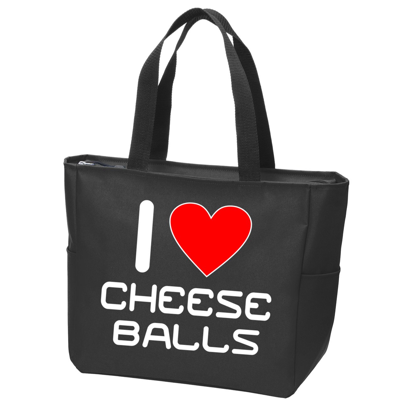 I Heart Cheese Balls Zip Tote Bag