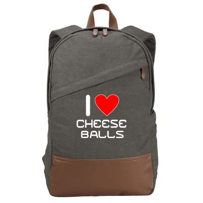 I Heart Cheese Balls Cotton Canvas Backpack