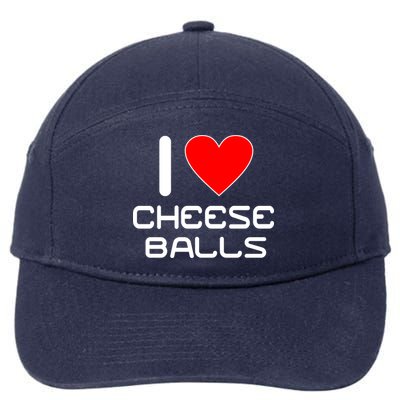 I Heart Cheese Balls 7-Panel Snapback Hat