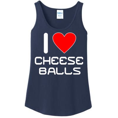 I Heart Cheese Balls Ladies Essential Tank