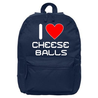 I Heart Cheese Balls 16 in Basic Backpack