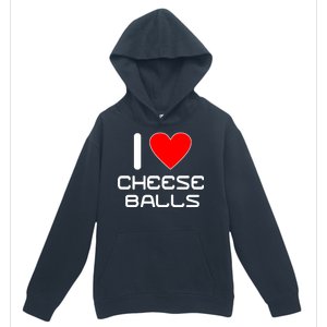 I Heart Cheese Balls Urban Pullover Hoodie