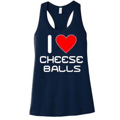 I Heart Cheese Balls Women's Racerback Tank