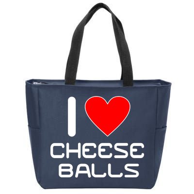 I Heart Cheese Balls Zip Tote Bag