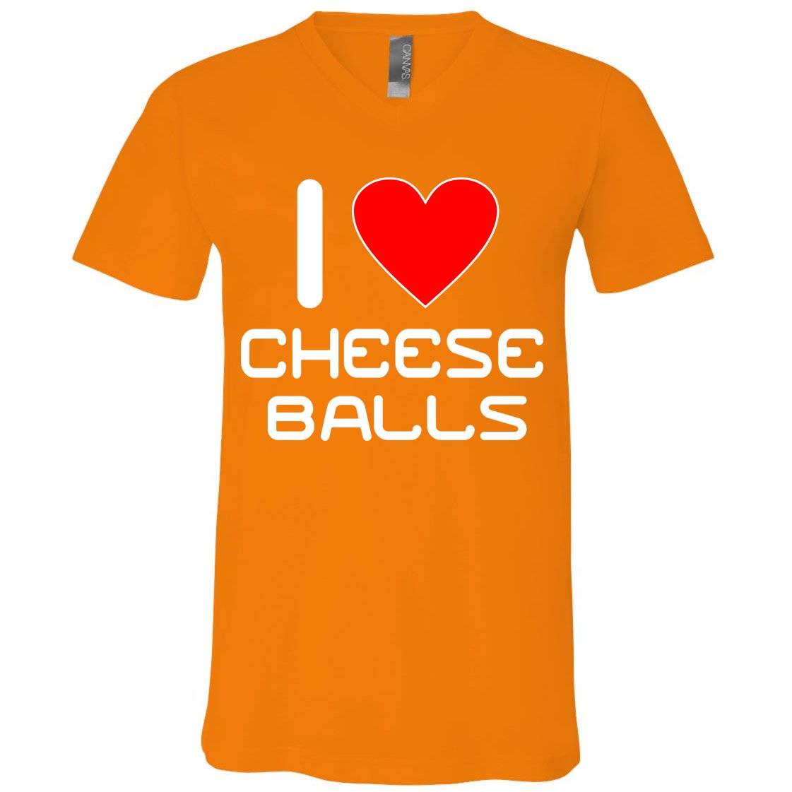 I Heart Cheese Balls V-Neck T-Shirt