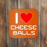 I Heart Cheese Balls Coaster