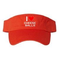 I Heart Cheese Balls Valucap Bio-Washed Visor