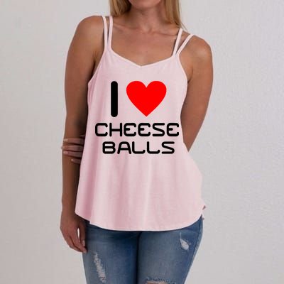 I Heart Cheese Balls Women's Strappy Tank