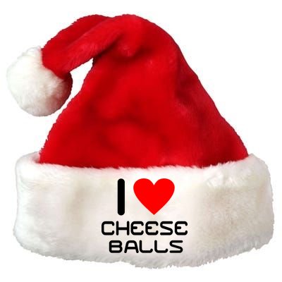 I Heart Cheese Balls Premium Christmas Santa Hat