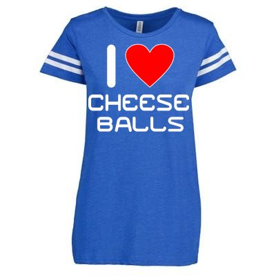 I Heart Cheese Balls Enza Ladies Jersey Football T-Shirt