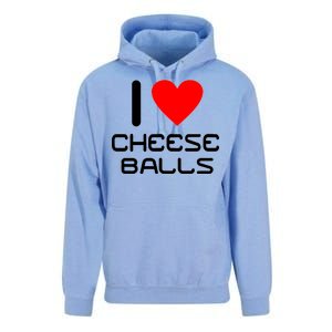 I Heart Cheese Balls Unisex Surf Hoodie