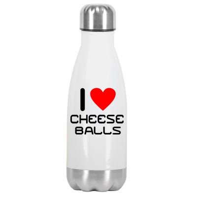 I Heart Cheese Balls Stainless Steel Insulated Water Bottle