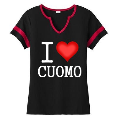 I Heart Cuomo Ladies Halftime Notch Neck Tee