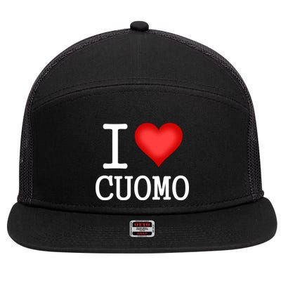 I Heart Cuomo 7 Panel Mesh Trucker Snapback Hat