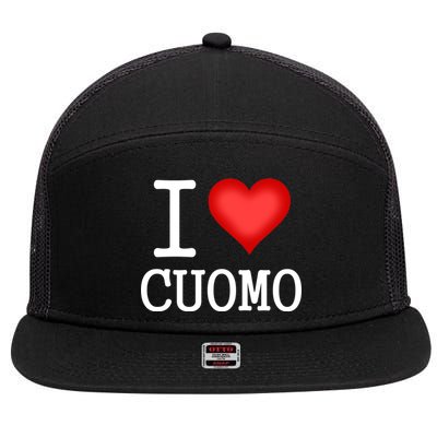 I Heart Cuomo 7 Panel Mesh Trucker Snapback Hat