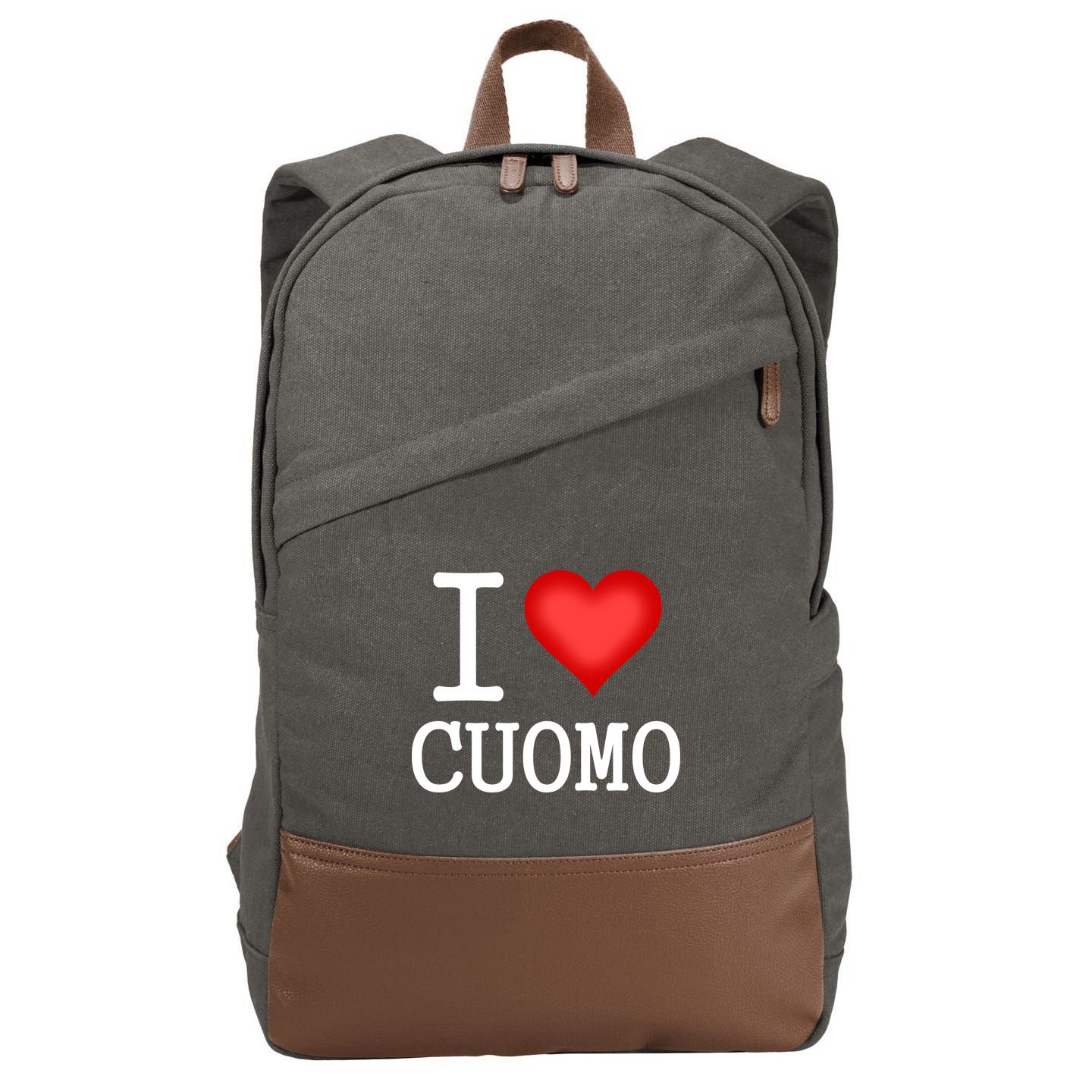 I Heart Cuomo Cotton Canvas Backpack