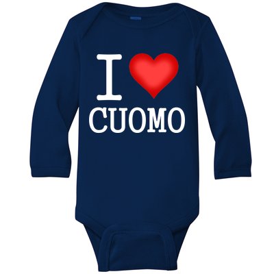 I Heart Cuomo Baby Long Sleeve Bodysuit