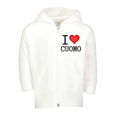 I Heart Cuomo Toddler Zip Fleece Hoodie