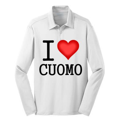 I Heart Cuomo Silk Touch Performance Long Sleeve Polo