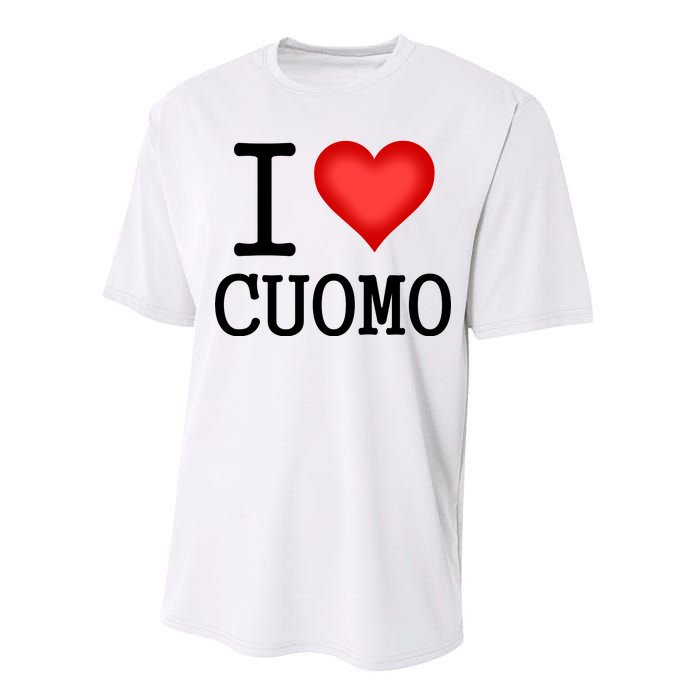 I Heart Cuomo Performance Sprint T-Shirt