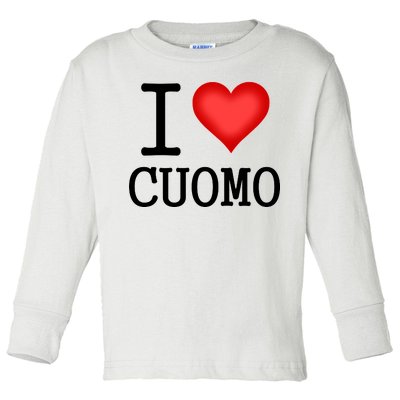 I Heart Cuomo Toddler Long Sleeve Shirt