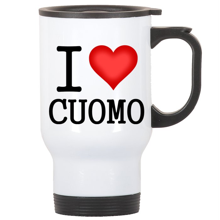 I Heart Cuomo Stainless Steel Travel Mug