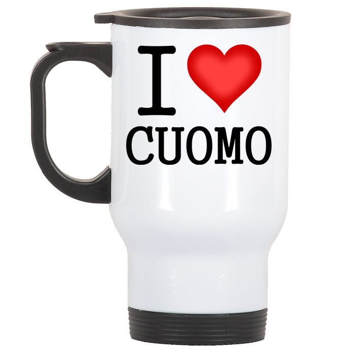 I Heart Cuomo Stainless Steel Travel Mug