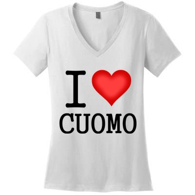 I Heart Cuomo Women's V-Neck T-Shirt